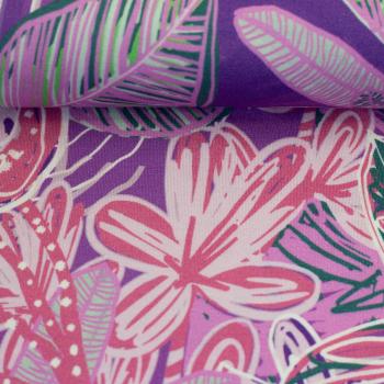 Preview: Viskosejersey Sizilien Wilde Blumen Lila/Rosatöne von Swafing